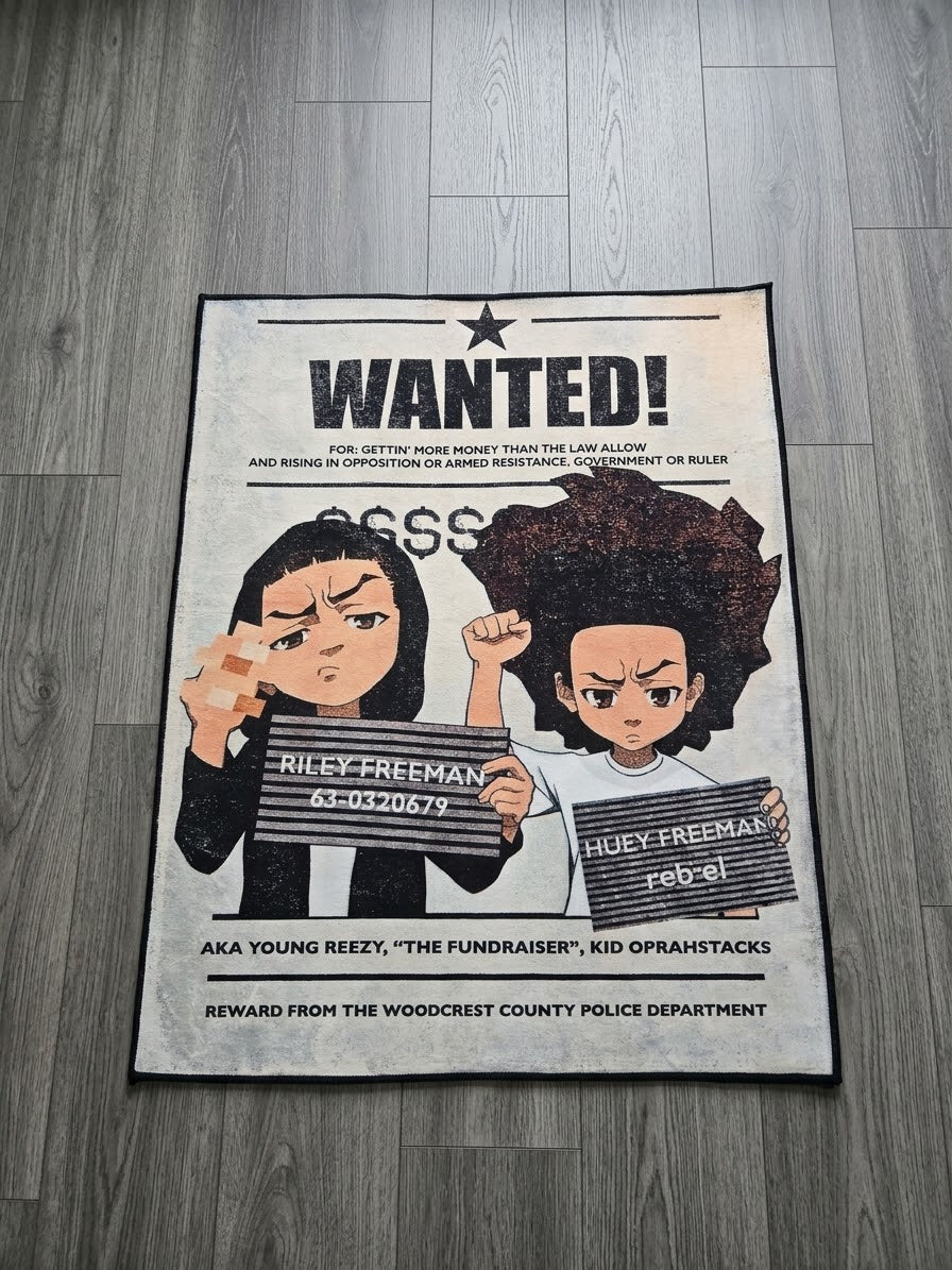 Boondocks Wanted Poster Rug