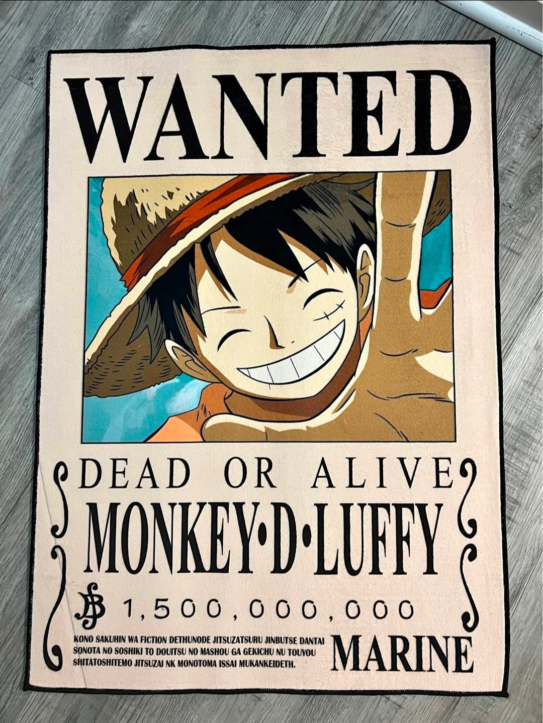 Luffy Wanted Poster Rug
