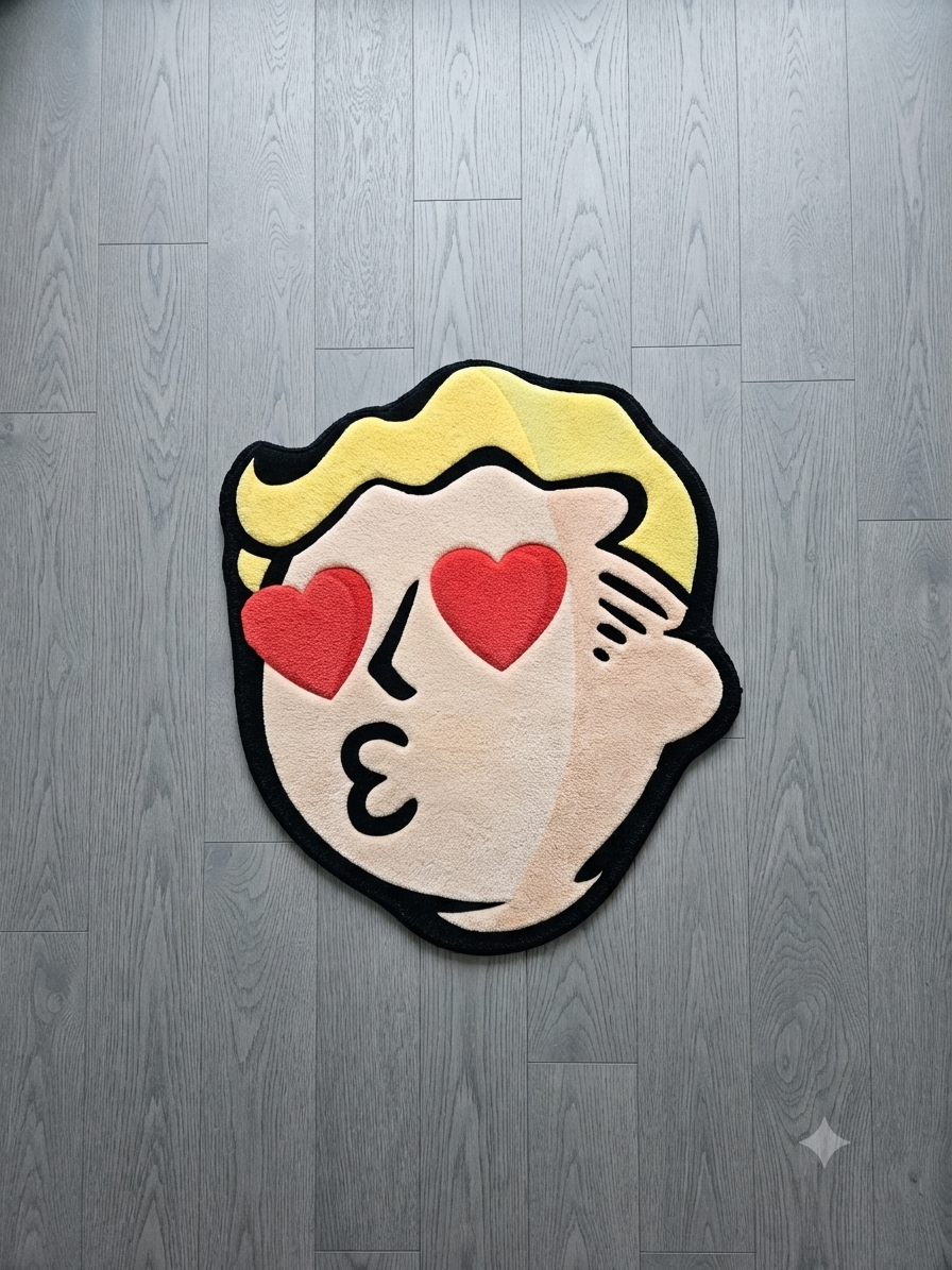 Fallout Boy Heart Eyes Rug