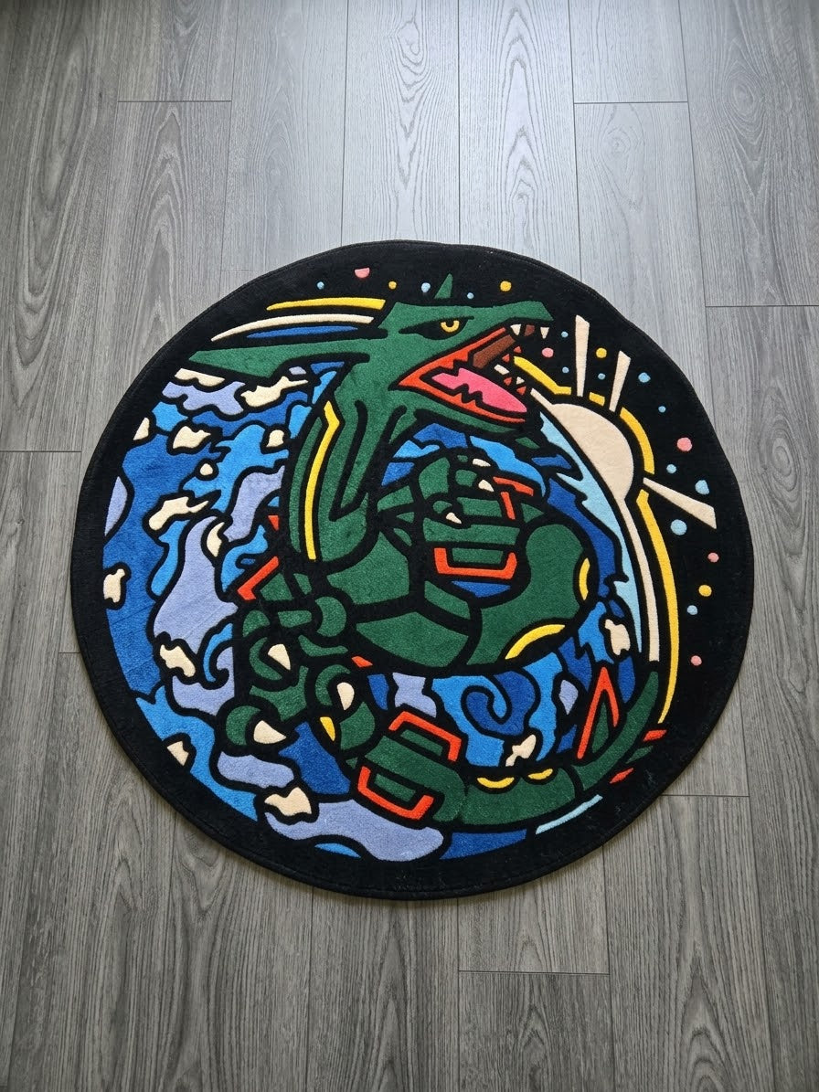 Rayquaza Pokelid Rug